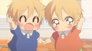 Dalawang kaibig-ibig na anime na bata na wallpaper — Anime Kids Wallpaper