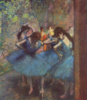 Wallpaper ng Mga Mananayaw na Bughaw na Ipininta ni Edgar Degas — Vivo X Fold Wallpaper