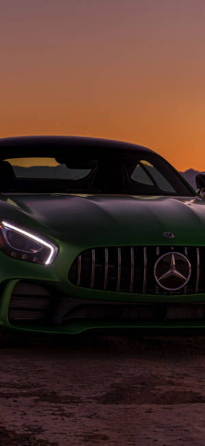 Dark Green Mercedes iPhone X — Galaxy S25 Ultra Wallpaper
