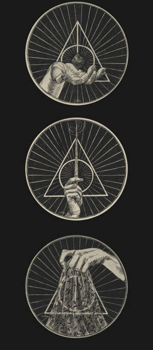 Deathly Hallows Harry Potter Phone — Pixel 9 Pro Fold Wallpaper