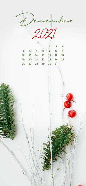 December 2021 Minimalist Calendar wallpaper. — iPhone 17e Wallpaper