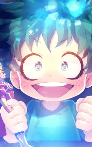 Deku Cute Cartoon Face — RedMagic Astra 2 Wallpaper