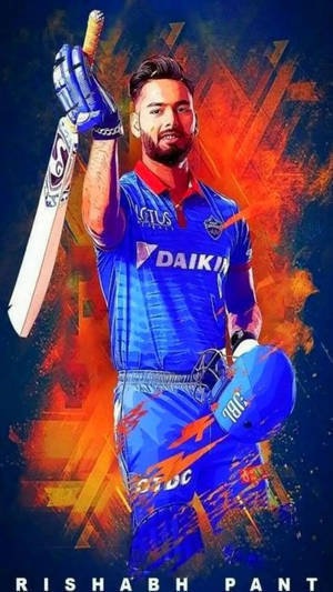 Wallpaper ng Delhi Capitals Pant Signed Photo — 9:16 Wallpaper