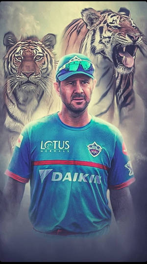 Wallpaper ng Delhi Capitals Ricky Ponting — 9:16 Wallpaper