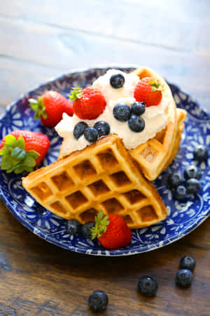 Delicious Belgian Waffle Piled High with Chocolate — Huawei MatePad 11.5 (2026) Wallpaper