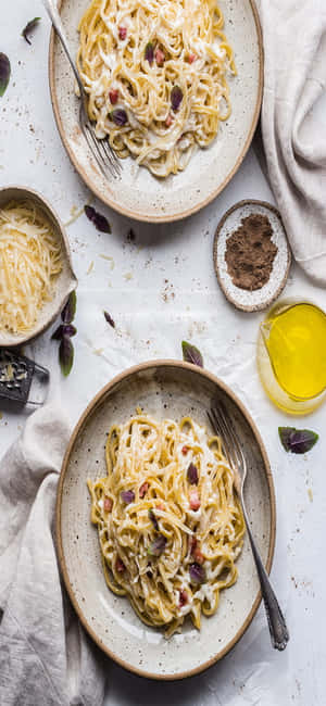 Iphone X Pasta Background — Redmi Note 14 Pro Wallpaper