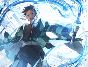 Demon Slayer 4k Tanjiro Tubig Wallpaper — Demonslayer 4K GIF Wallpaper