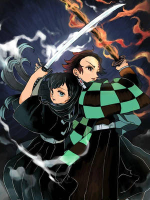 Demon Slayer Phone Tanjiro At Muichiro — Demon slayer phone Wallpaper