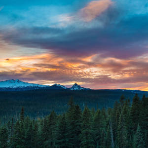 Diamond Peak Sunset iPad wallpaper