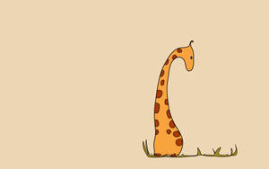 Dilaw na giraffe na Tumblr aesthetic wallpaper