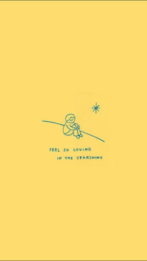 Dilawang bituin na nakatutuwang sipi na wallpaper — Mga Cute Quotes Wallpaper