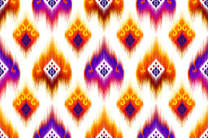 Disenyong Tela ng Ikat mula sa Bukhara