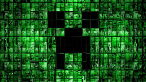 Wallpaper ng collage ng mga Creeper ng Minecraft.