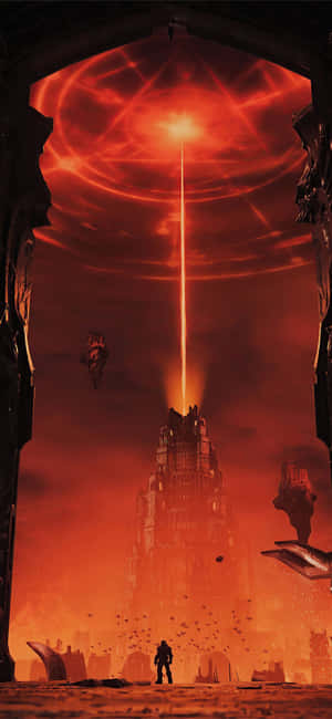 Doom Slayer sa Aksyon sa Doom Eternal — Nokia C210 Wallpaper