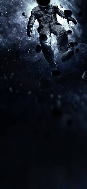 Dot Notch Astronaut In Space — Pixel 9 Wallpaper