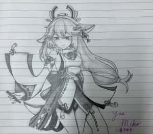 Drawing Ng Yae Miko Pfp — Genshin impact GIF Wallpaper