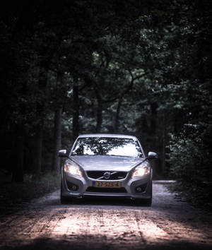 Driving Gray Volvo Sedan wallpaper — Tecno Phantom V Fold2 Wallpaper
