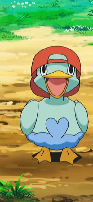 Ducklett na May Pulang Sombrero — iPhone 14 Pro Wallpaper