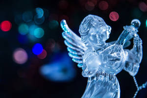 Glass Christmas angel figure wallpaper — Mga anghel ng pasko Wallpaper