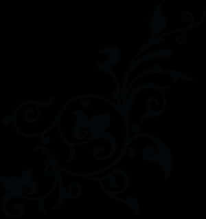 Bulaklak Bunga Png Itim at Puti - Floral Png Itim at Puti, Transparenteng Png