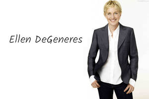 Poster ni Ellen Degeneres kasama ang kanyang pangalan wallpaper