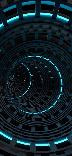 Neon spiral structure wallpaper para sa iPhone 11.