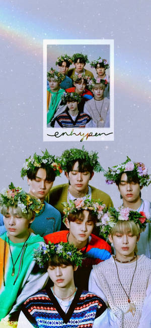 Enhypen Flower Crown wallpaper — iPhone 16 Wallpaper