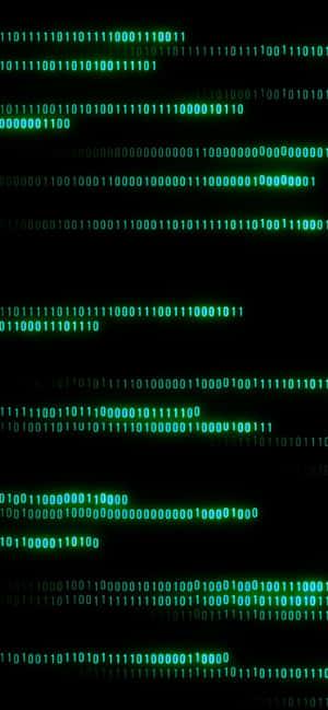 Enigmatic Binary Code Scene — iPhone 14 Pro Wallpaper
