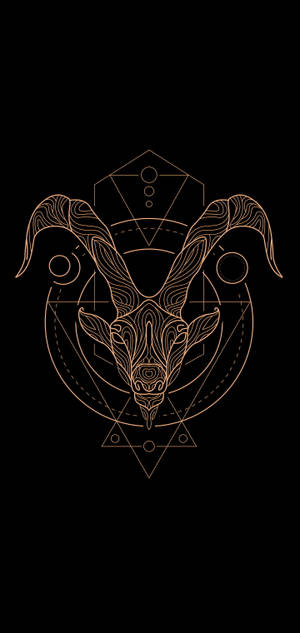 Capricorn Madilim Background na wallpaper. — iPhone Air Wallpaper