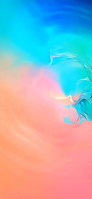 Isang watercolor abstract art sa pink blue green color gradient S10 wallpaper. — iPhone 16e Wallpaper