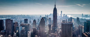 Napakalawak na New York Cityscape wallpaper.