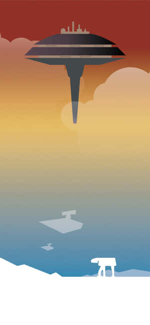 Pumasok sa mga Ulap ng Bespin para sa isang Majestic na Tanaw — iPhone Xs Max Wallpaper