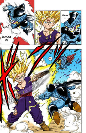 Epikong Labanang Eksena mula sa Dragon Ball Super Manga — Vivo Pad SE Wallpaper