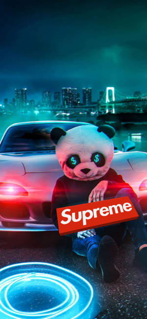 Pulang Supreme Sa Panda Background — Pixel 9 Pro Wallpaper