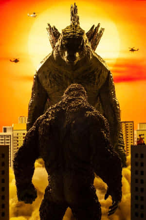 Epic Showdown between Godzilla and Kong — Huawei MatePad 11.5 (2026) Wallpaper