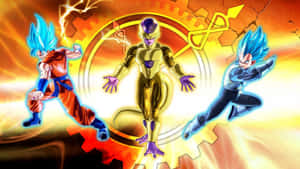 Epikong laban nina Goku at Vegeta sa Dragon Ball Super — Dragon ball super GIF Wallpaper