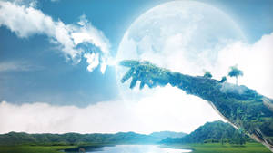Espiritwal na Estetiko ng Lupa at Langit — Espiritwal na Estetika Wallpaper