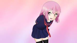 Estetika anime na pink na schoolgirl na wallpaper — Cute anime girl Wallpaper