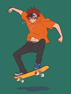 Estetikang skater boy na luntiang poster na wallpaper
