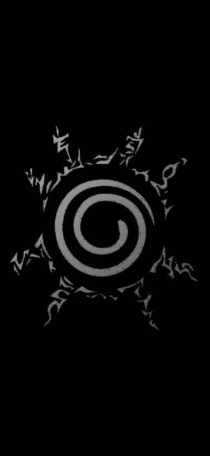 Estilo ng Walong Trigram na Pagtatatak ni Naruto Itim — Naruto simbolo Wallpaper