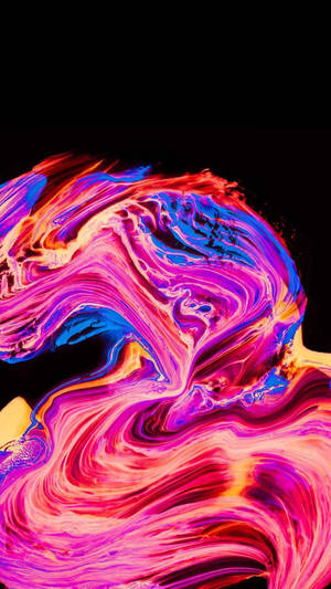 AMOLED wallpaper ng smeared digital paint sa iba't ibang colors.