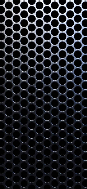 Perforated silver metal texture pattern iPhone XR wallpaper