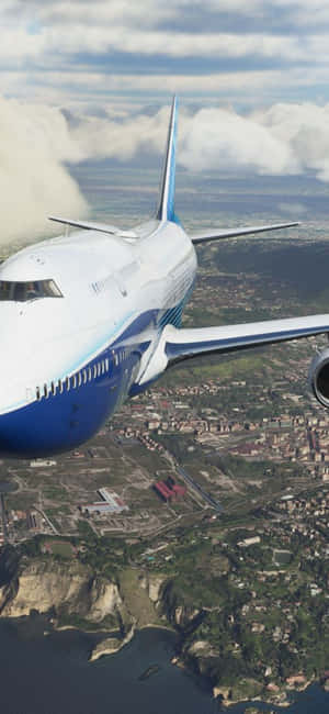Iphone Xs Microsoft Flight Simulator na Likod — iPhone 12 Pro Max Wallpaper