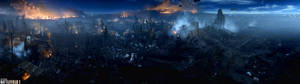 Wildfire dalawahang screen cover wallpaper. — 32:9 Wallpaper
