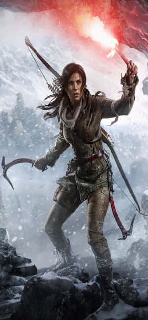 Iphone Xs Max Rise Of The Tomb Raider Background — iPhone 14 Wallpaper