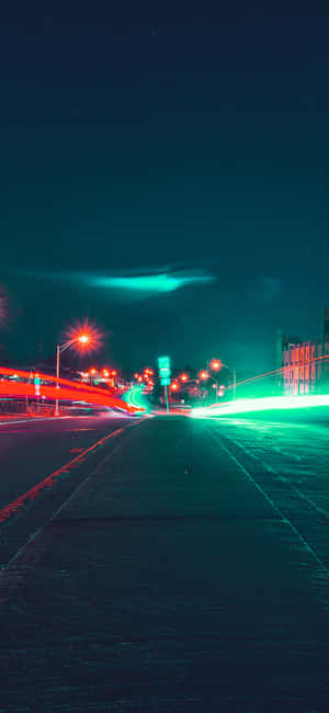 Background ng Night Street — OnePlus Turbo 6X Wallpaper