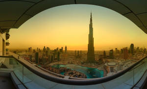 Burj Khalifa gintuang paglubog ng araw wallpaper