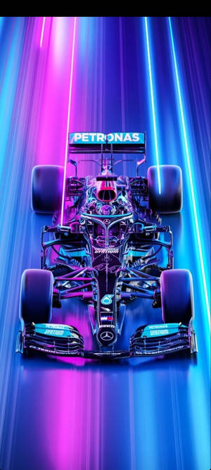 F1 iPhone AMG Petronas Neon Road — 1080x2400 Wallpaper