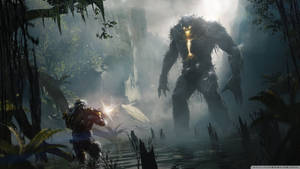 Amazing HD quality Anthem wallpaper of battle between javelin and giant — 1600x900 Wallpaper