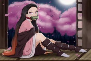 Fan Art Ilustrasyon ng Demon Slayer Nezuko